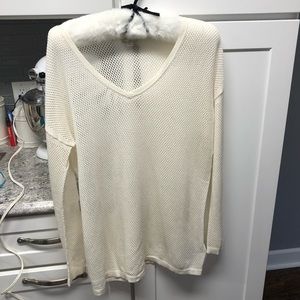 Gap Cream Fishnet Sweater